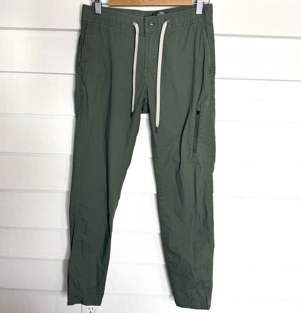 VUORI Ripstop Pant Women's Olive Green Drawstring Tapered Pants Small